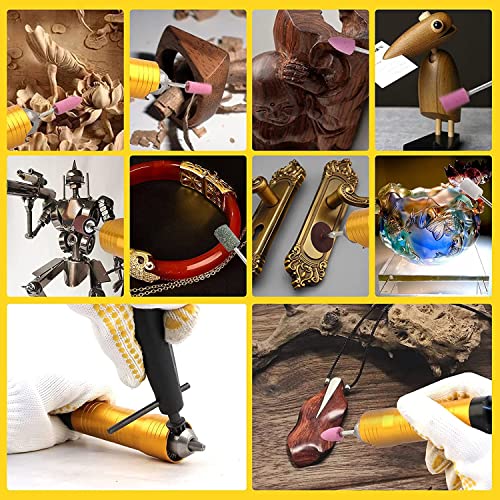 1000W 30000RPM Electric Flex Shaft Rotary Tool Foot Pedal Control Flex Shaft Hanging Grinder Carver Can Forward-Reverse Rotation, Multi-function Kit with Accessories for Carve-Buffing Diy Craft work - size: 1000W Chuck 0.4-6.5mm
