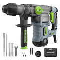 WORKPRO 1-1/4 Inch SDS-Plus Rotary Hammer Drill, 12.5AMP, Heavy Duty Corded Version for Concrete Demolition Chipping Rotomartillo, 5 SDS-Plus Bits - style: 12.5AMP