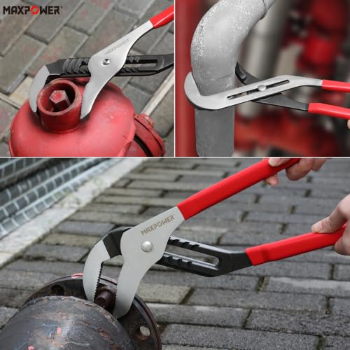 MAXPOWER 16-inch Groove Joint Pliers, 3.34-inch Jaw Opening - size: 16"