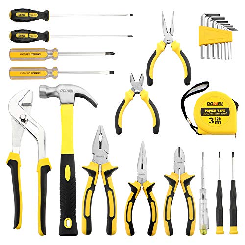 DOWELL 24 pcs Homeowner Tool Set, Home Repair Hand Tool Kit - size: 24PCS