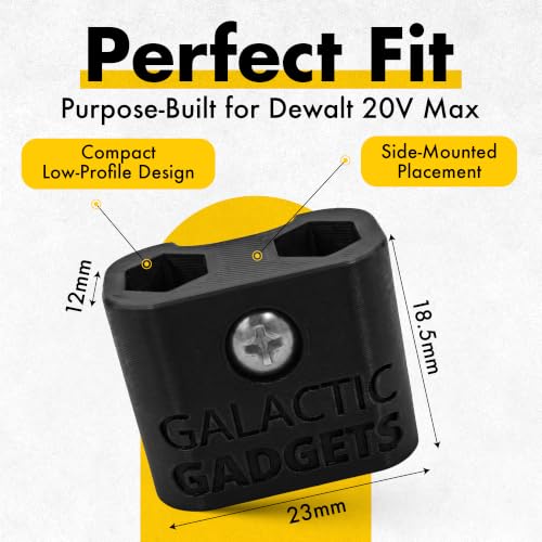 Magnetic Bit Holder for DEWALT 20V Drill, Galactic Gadgets (Black) - color: Black, 1 Pack