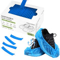 50/100/200 Pack Non-Woven Shoe Covers Disposable for Indoors - color: Blue