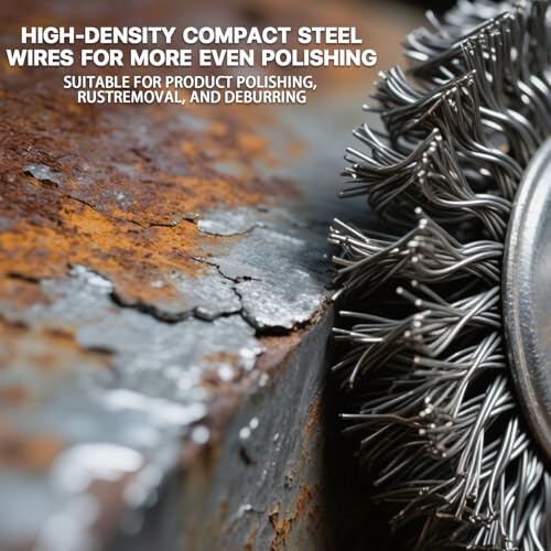 2" Wire Brushes for Drill, Stainless Steel Wire Wheel Brushes Kit with 1/4-Inch Hex Shank, 6 Pieces