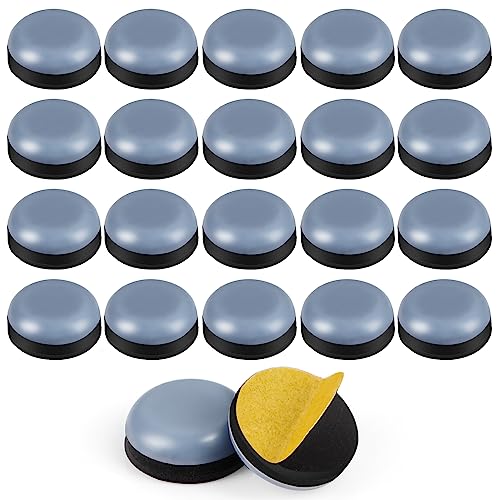 24 Pcs Chair Sliders 1/2"Half Inch Small Furniture Sliders for Carpet Round - size: 1/2 Inch Round
