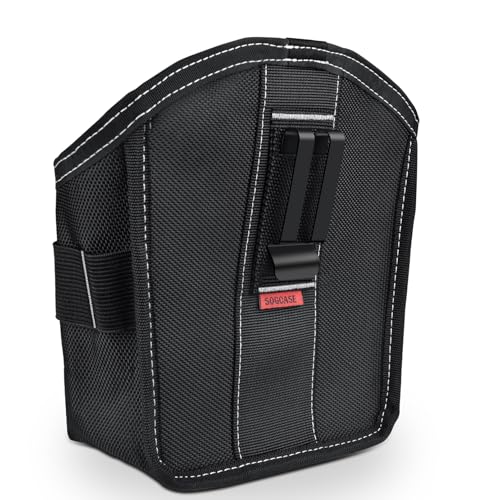 Tool Pouch Nails Screws Bag with Belt Clip (XL, Black) - color: Black