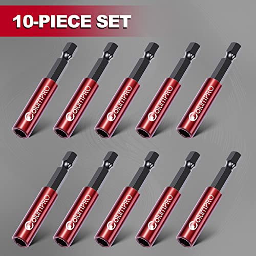 10PCS 1/4" Strong Magnetic Extension Bit Holder,Hex Shank S2 Steel Magnetic,Screwdriver Extension,Quick-Change Hex Shank Set - size: 10PCS