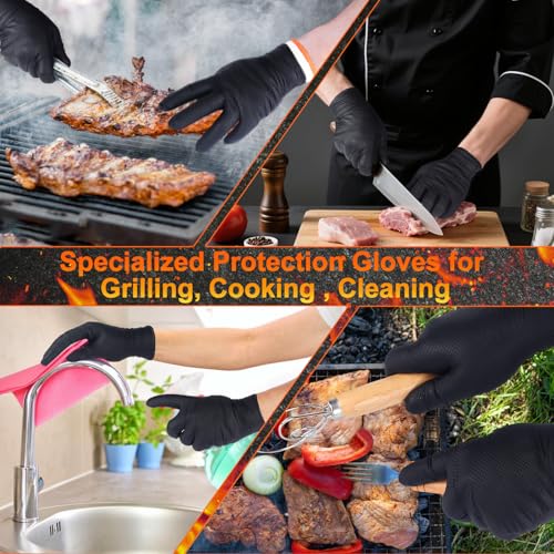ANBOSON BBQ Gloves Disposable, Heat Resistant Grilling Gloves for Cooking - size: X-Large, style: 10mil Nitrile