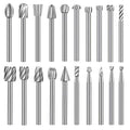 APORO Carving Bits Wood Engraving Router Bit with 1/8" Shank 20Pcs