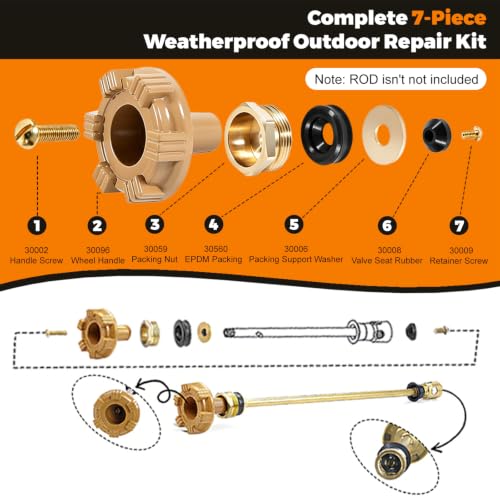 RK-14MH Outdoor Faucet Repair Kit for Woodford Model 14 & 18 Wall Hydrant - color: RK-14MH