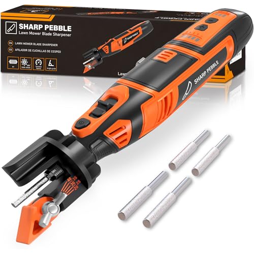 Sharp Pebble Cordless Lawn Mower Blade Sharpener – Lawnmower Sharpening Kit