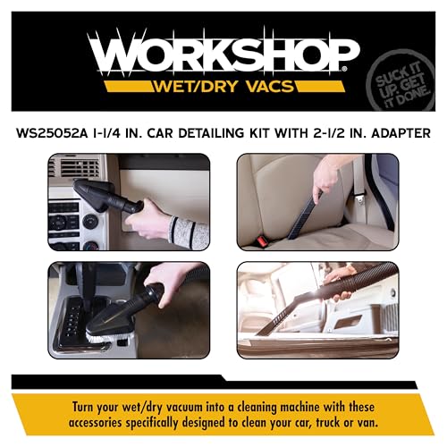 WORKSHOP Wet/Dry Vacs WS25052A 2-1/2-in. Car Cleaning Vacuum Attachment Kit
