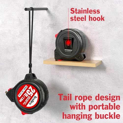 Tape Measure 25 ft, 10 Pack Bulk Easy Read Measurement Tape, Self-Locking Measuring Tape Retractable 25 FT by 1 in - color: 10 Pack