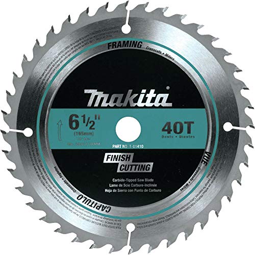 Makita T-01410 6-1/2" 40T Carbide-Tipped Circular Saw Blade, Fine Crosscutting - style: 40T