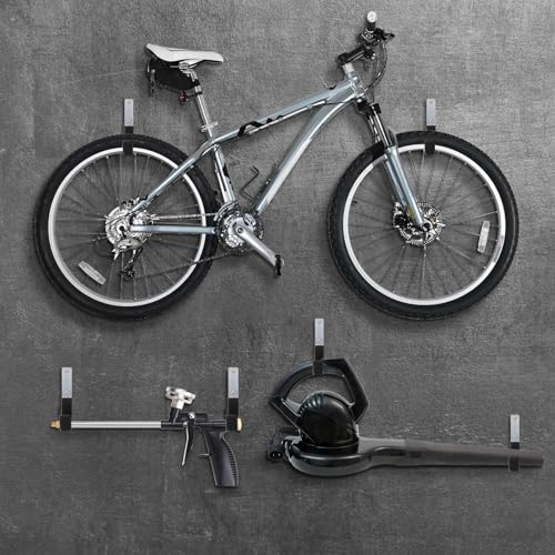 Frcctre 8 Pack Heavy Duty Garage Hooks, Steel Garage Storage Utility Hooks Wall Mount J Utility Hooks for Hanging Heavy Duty Ladder, Bikes, Shed Tools, Ropes, Hoses, Shovel