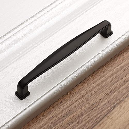 KOOFIZO 10 Pack 5 in Matte Black Cabinet Pulls, Black Drawer Handles 1817 - color: Black, size: 5" CC - 10Pcs