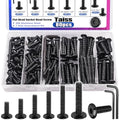 Taiss 80PCS Flat Head Hex Socket Cap Screws Bolts 7 Sizes 1/4-20x3/4 1" 1-1/4" 1-1/2" 2",5/16-18x1 1-1/2" 304 Stainless Steel Furniture Bolts,Full Thread Furniture Screws with Hex Wrench - size: 80PCS 1/4-20''+5/16-18'' Assortment Kit