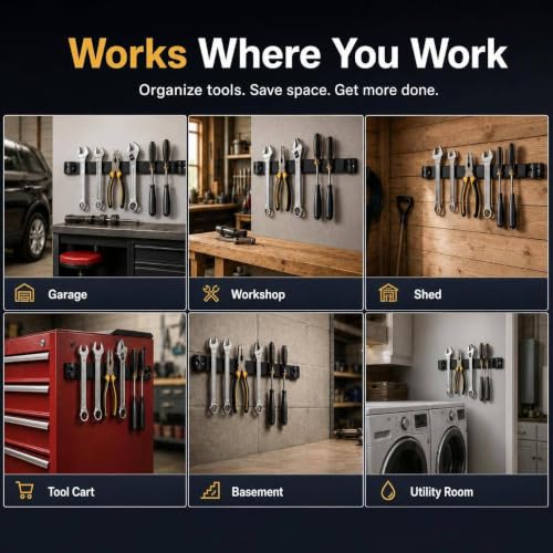 24" Magnetic Tool Holder, 5 Pack PVC-Coated Heavy Duty for Garage - style: 24IN-5 PACK