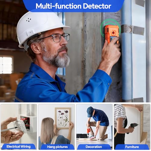 NOYAFA Rechargeable Stud Finder Wall Scanner, 6 in 1 Electronic Wall Detector