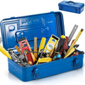 16 Inch Portable Steel Tool Box with Handle, Heavy Duty