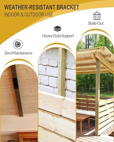 8 Pcs Ultra-Thick Straight Mending Plate, 9.25" x 4.5" Extreme Weatherproof Flat Bracket, Heavy Duty Steel I-Shape Timber Connector for 6x6 8x8 Lumber, Outdoor Pergola, Deck & Cabin - size: 8 Pack, style: P-Shape Tie