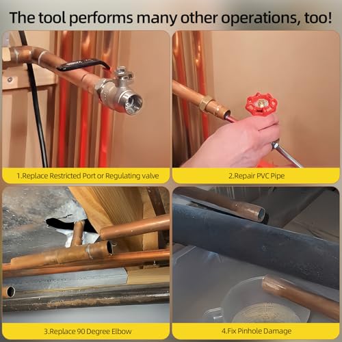 6800 Plumbing Plug Tool Kit, Pipe Water Stopper Kit 1/2" to 2" for Professional Plumber Plumbing Repair, 6-Piece Tools with Carrying case, No Draining Needed, Fast Leak Repair up to 65 PSI