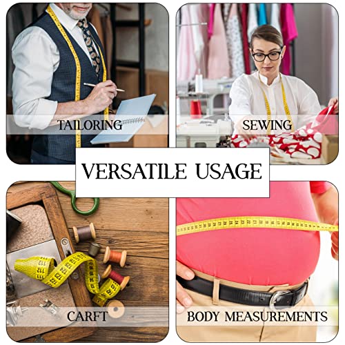 Soft Measuring Tape Pack of 2 | Dual Scale Cloth Sewing & Body Tape Measure | 150cm/60inch - color: 2 Pack / Green