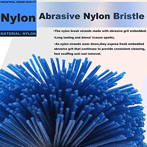 7 Pack Abrasive Nylon Wheel Brush for Drill with 1/4" Shank, (80 120 180 240 320 400 600 ) Grits, Nylon Abrasive Wheel Perfect for Removal of Rust/Corrosion/Paint