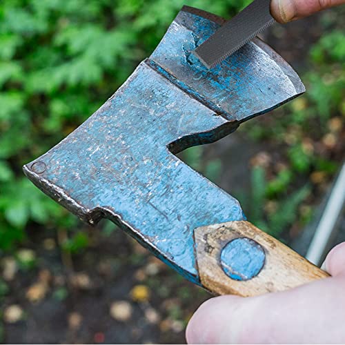 6-inch Flat Medium Cut File Double Cut Teeth High Carbon Steel Hand File Single Cut Hardened Without Handle Ideal for Wood, Metal, Plastic - style: 6-inch Rasp