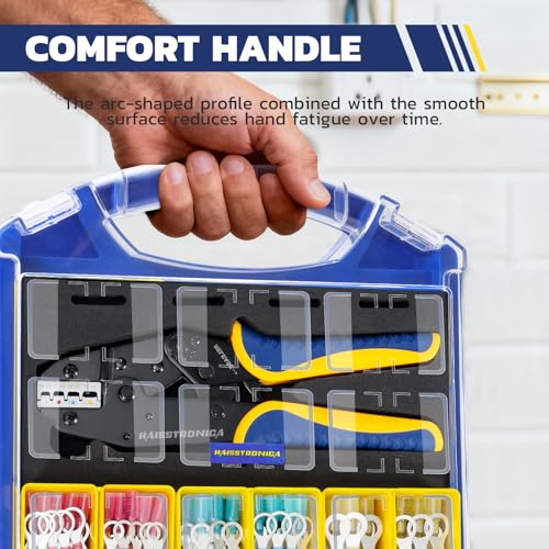 haisstronica 300PCS Heat Shrink Ring Connectors Set, 9" Wire Crimper - size: 300 PCS