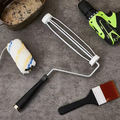 Gerrii 9 Inch Paint Roller Painting Roller Frame 5 Wire, 24 Pcs, Black - color: Black