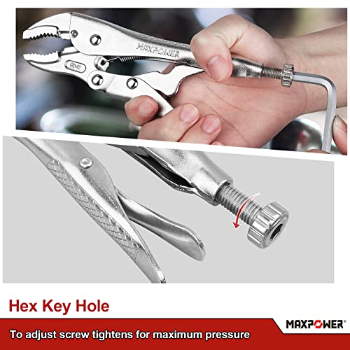 MAXPOWER 5-Piece Locking Pliers Set with Kitbag