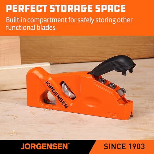 JORGENSEN Chamfer Plane, Edge Corner Plane, 4 Cutter Heads Built-In Storage