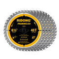 6-1/2 Inch 40 Tooth Circular Saw Blade with 5/8 Inch Arbor ATB Finishing for Wood Cutting(5-Packs) - size: 6-1/2" 40T (5 packs)