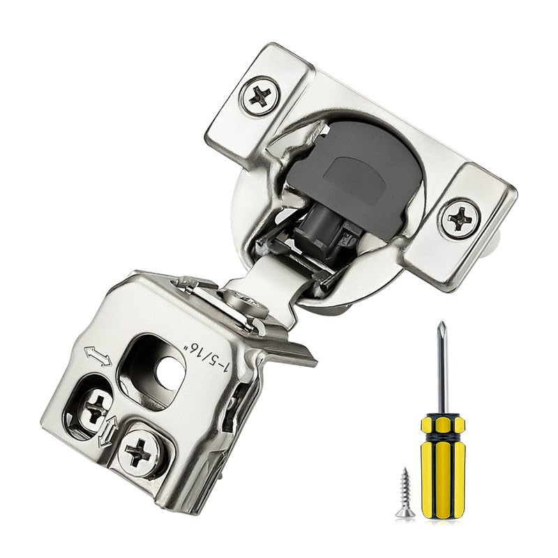 Ravinte 1-5/16 Inch Overlay Soft Close Hinge Kitchen Cabinet Hinges 10 Pack - size: 1-5/16 inch Overlay