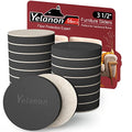 Yelanon Felt Furniture Sliders 16 Pcs 3.5" Round for Hardwood & Tile - size: 16pcs 3.5"