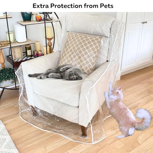 Evelots Clear Vinyl Recliner & Armchair Cover, Waterproof Protector - size: Armchair