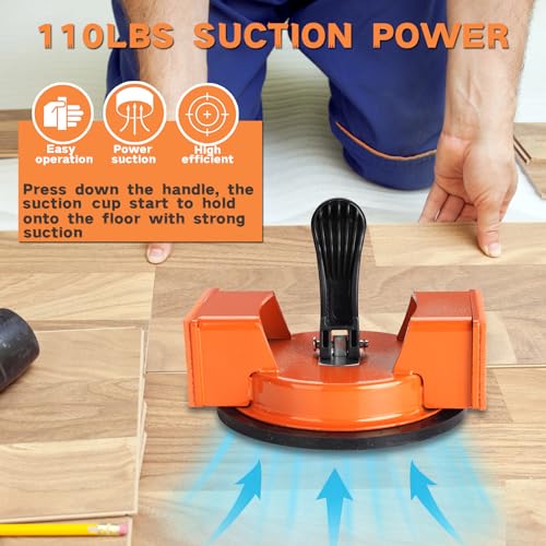 REXBETI Floor Gap Fixer Tool, Plank Gap Repair Kit, Heavy Duty Suction Cup - size: 4