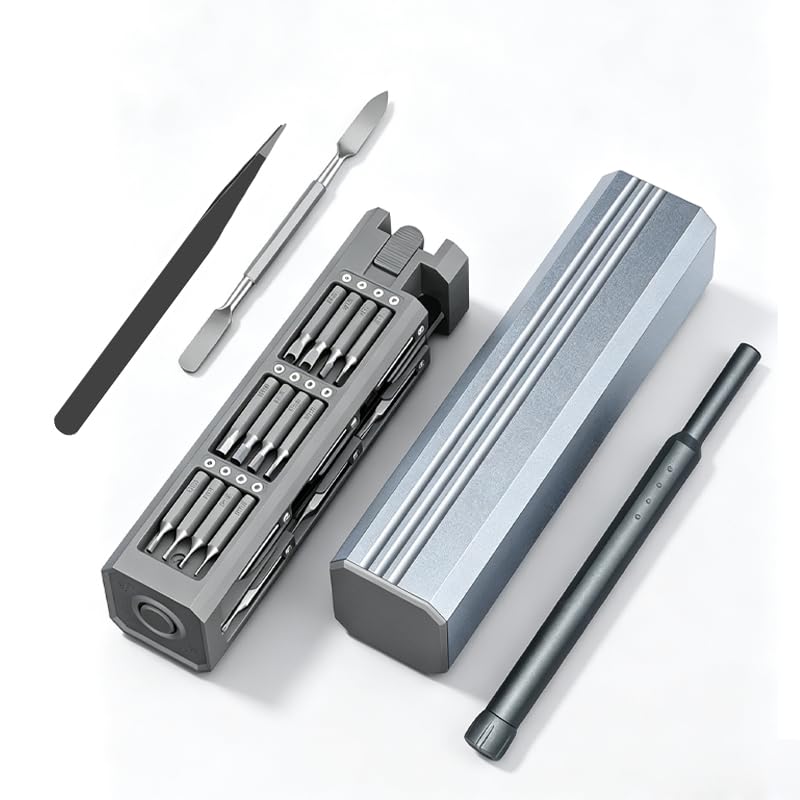 44 in 1 Small Magnetic Precision Screwdriver Set with Case, 360° Spin Handle DYI Mini Multifunction Screwdriver Bit Kit, Repair Tool Kit for Electronics,Phone,Laptop,Macbook,PC,Watch,Eyeglass,jewelry