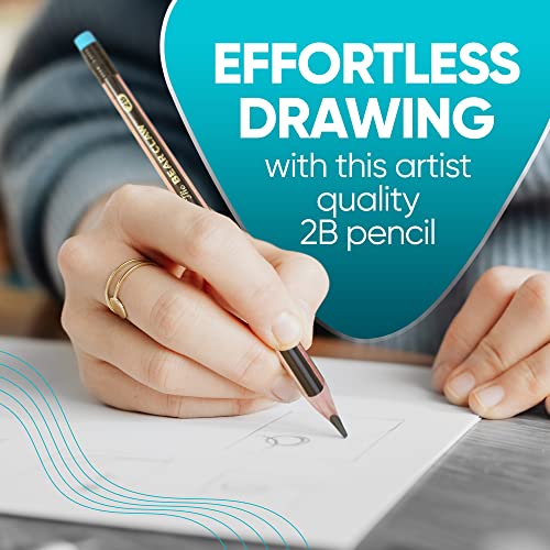 KOALA TOOLS | Bear Claw Pencils 1-Pack (6 Pencils) - Fat, Thick, Strong, Triangular Grip, Graphite, 2B Lead with Eraser - Suitable for Kids, Art, Drawing, Drafting, Sketching & Shading - style: 2B Lead