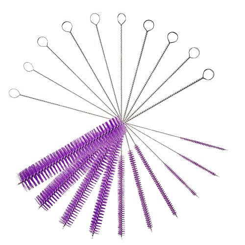10" Extra Long Tube Cleaning Brush Set - 10 Pack - Purple - color: Purple, size: 10pk - 2mm 3mm 4mm 5mm 6mm 8mm 12mm 16mm 20mm 24mm