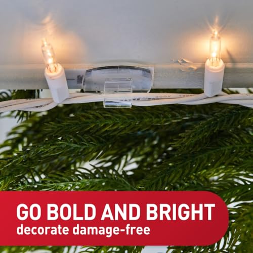 Command Outdoor Light Clips, Clear, 20 Clips, 24 Weather Resistant Strips - size: 20 Clips