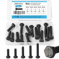 M10 x 30mm 35mm 40mm 45mm 50mm Hex Bolts, Hexagon Head Screw, 8.8 Grade Alloy Steel, Black Oxide Finish, Metric Full Machine Thread, Assortment Kit 15PCS - size: M10 x 30-50 mm(15PCS)