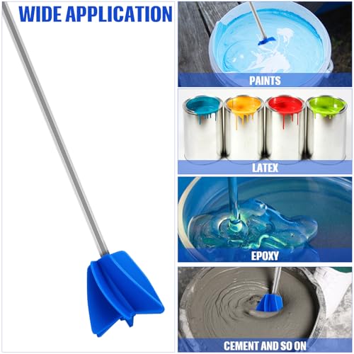 Loosh 3 Pcs 11" Paint Stirrer for Drill, Paint Mixer Attachment, Blue - color: Blue, size: 11"