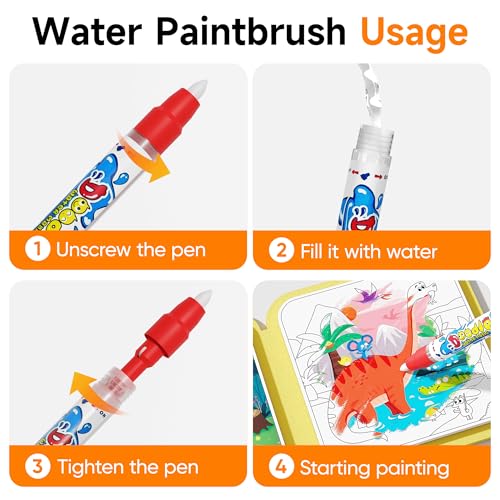 Timetome Water Painting Books for Kids Ages 3-6