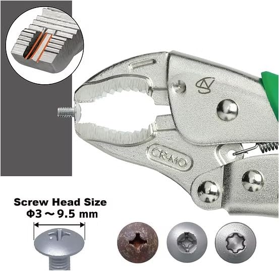ENGINEER PZ-65 Screw Removal Locking Pliers, 7.5" - size: 185 mm