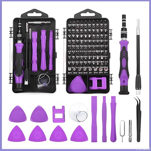 Professional 115-in-1 Precision Screwdriver Set, Pink - color: Pink and Black