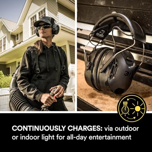 3M WorkTunes Connect + Solar Wireless Hearing Protector with Bluetooth