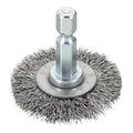 1.5in Wire Wheels for Drill with 1/4in Hex Shank, Carbon Steel - size: 1.5 inch(0.008in Wire)