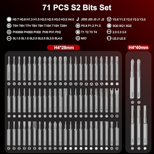 SHARDEN 75 IN 1 Mini Electric Screwdriver Set, Power Screwdriver