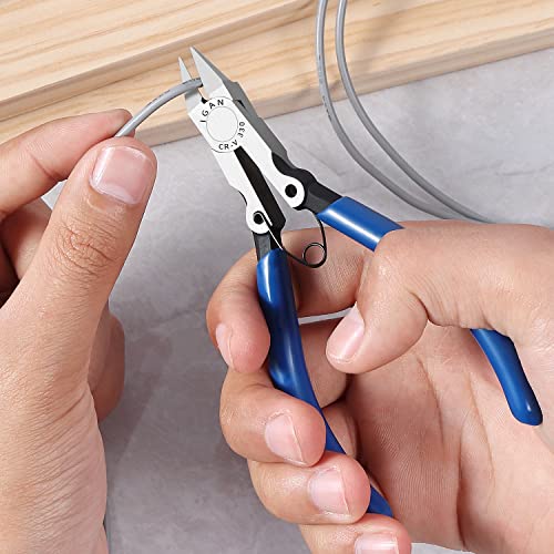 IGAN-330 Flush Cutters, Precision Wire Cutter, Flush Pliers, Wire Snips, Electrical Cutters, Sprue, Side & Small Wire Nippers, Diagonal Cut Snips, Ideal for Electronics & Precision Cutting Needs - size: 5''x1